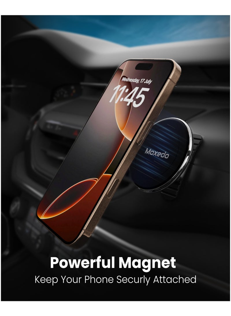 Moxedo Moxedo Universal Magnetic Holder Stick-On Magnetic Phone Mount for Dashboard, Bendable Base with Metal Plates Compatible for iOS, Androids and All Other Phones  - Image 2