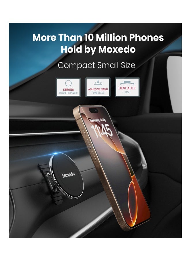 Moxedo Moxedo Universal Magnetic Holder Stick-On Magnetic Phone Mount for Dashboard, Bendable Base with Metal Plates Compatible for iOS, Androids and All Other Phones  - Image 3