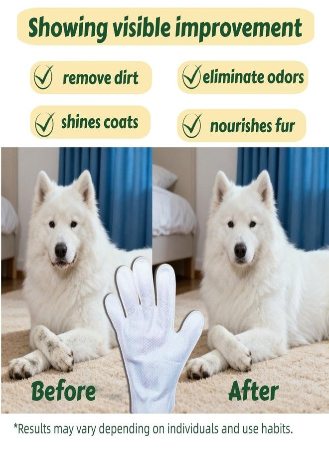 QingYa 20-Pack Extra Thick Pet Cleaning Glove Wipes with Lid | Value Pack Dog & Cat Grooming Gloves | Rinse-Free Bath Wipes with Coconut, Aloe & Jojoba for Odor Control & Daily Care - Image 5