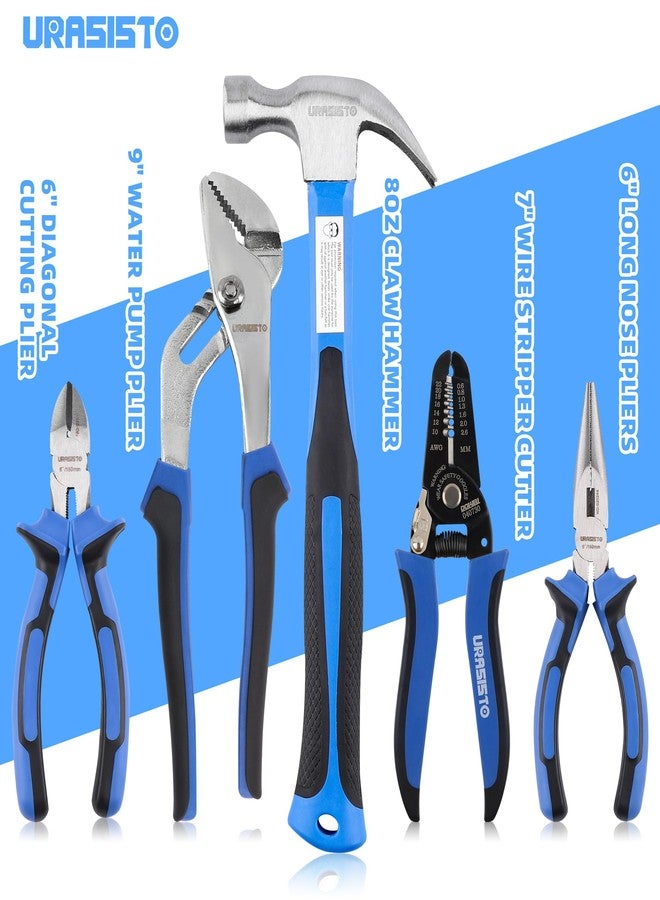 URASISTO 174-Piece Premium Tool Kit, Household Repairing Tool Set with 14 Inch Large Mouth Open Storage Tool Bag - Image 4