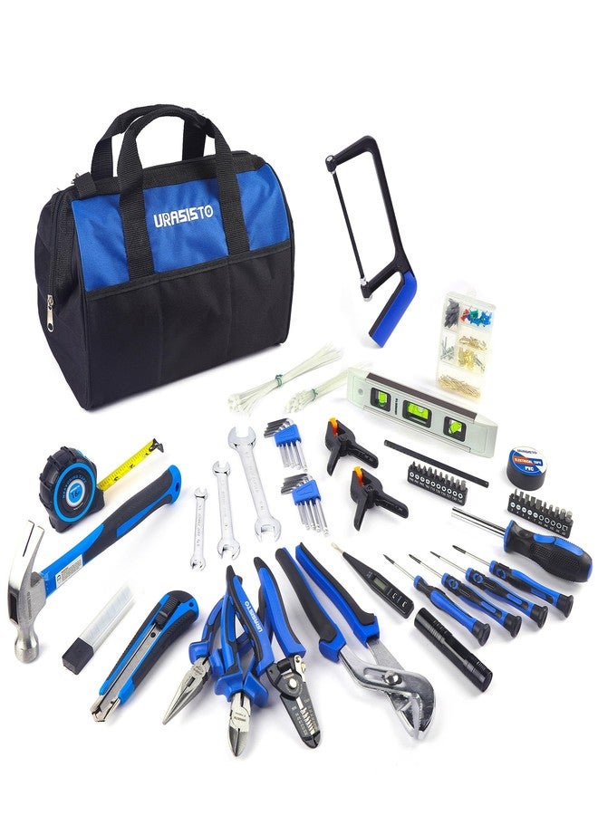 URASISTO 174-Piece Premium Tool Kit, Household Repairing Tool Set with 14 Inch Large Mouth Open Storage Tool Bag - Image 1