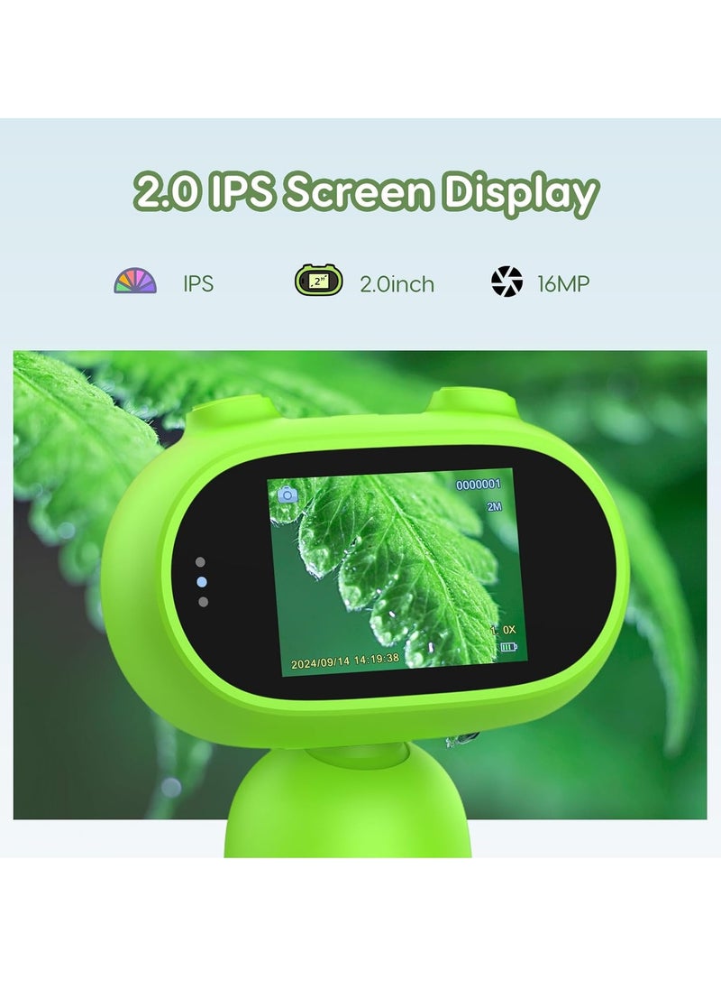 Generic - Handheld Digital Microscope for Kids 1000X Including 32GB SD Card and 12 Specimens 16MP Portable Pocket Microscope with 2 Inch IPS Screen 1080P Coin Magnifier for Collectors With 8 LEDs - Image 1