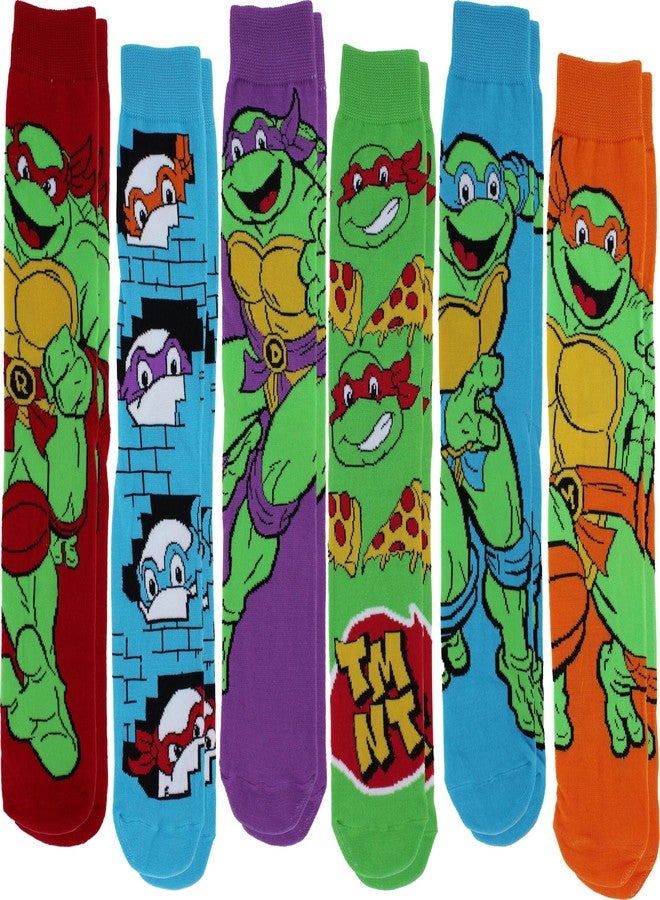 Hyp Teenage Mutant Ninja Turtles Men's Casual Crew Socks, 6-Pack, Size 8-12 - Image 1