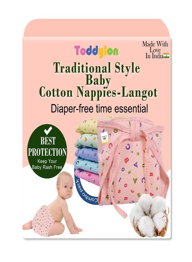 Toddylon Baby Products New Born Baby Clothes | Cloth Diapers | Langots | Nappies | Cotton | Reusable | Washable | Nappy (0-6 Months, Pack of 20) - Image 3
