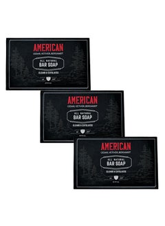 Live Bearded Live Bearded AllNatural Bar Soap for Men 3Pack of 5 oz  Made in the USA  Exfoliates and Moisturizes  Charcoal Pumice Shea Butter  American Scent  Cedar Vetiver Bergamont 