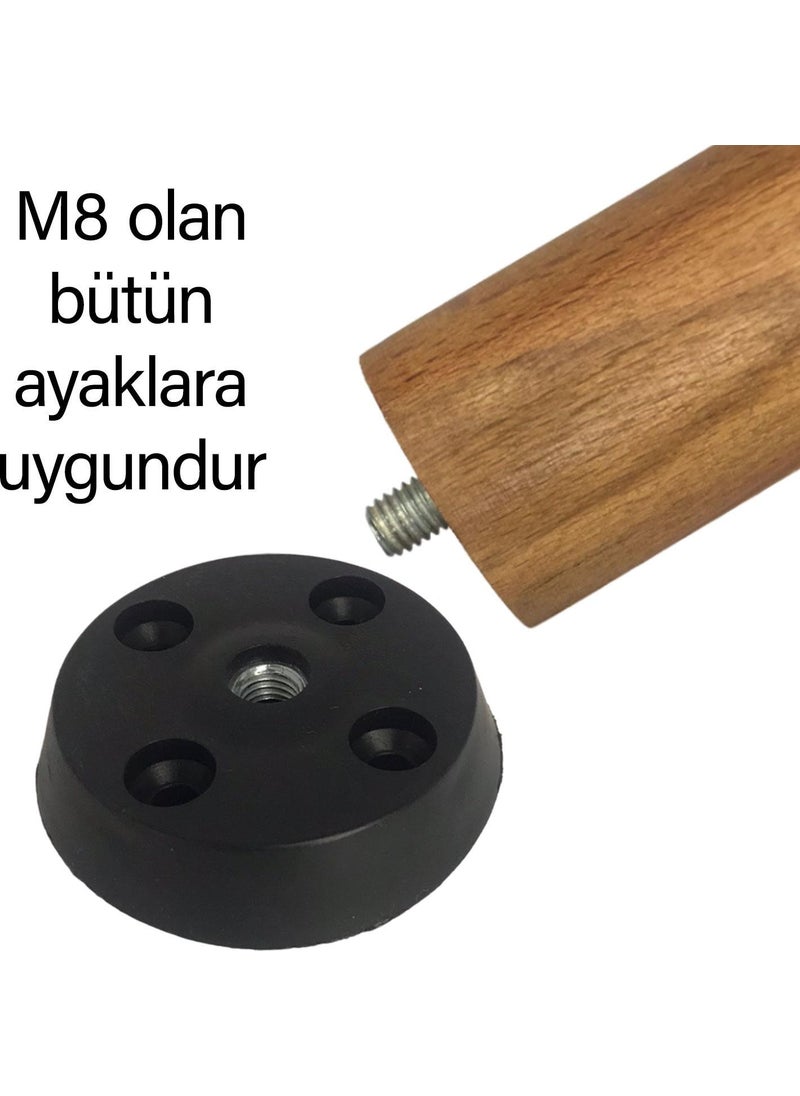 Glaswen 3 Pieces Flat Leg Base Black Furniture Table Coffee Table Leg Connector Plastic  - Image 3
