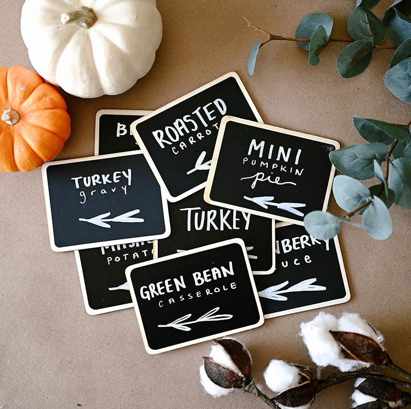 Haoser Wood Mini Chalkboard Labels, 20 Pack Small Chalkboards Blackboard with Easel Stand for Weddings, Birthday Parties, Message Board Signs and Event Decorations - Image 5