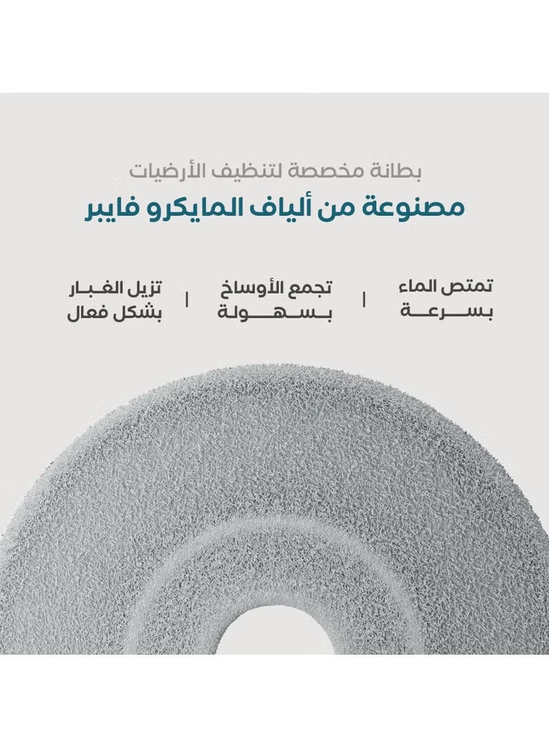 ريبال وسادة استبدال ممسحة الأرضيات السحرية - عبوة إعادة تعبئة ممسحة من الألياف الدقيقة قابلة للغسل للتنظيف العميق - رأس ممسحة ماصة قابلة لإعادة الاستخدام متوافقة مع نظام ممسحة الأرضيات السحرية من ريبال - Image 2