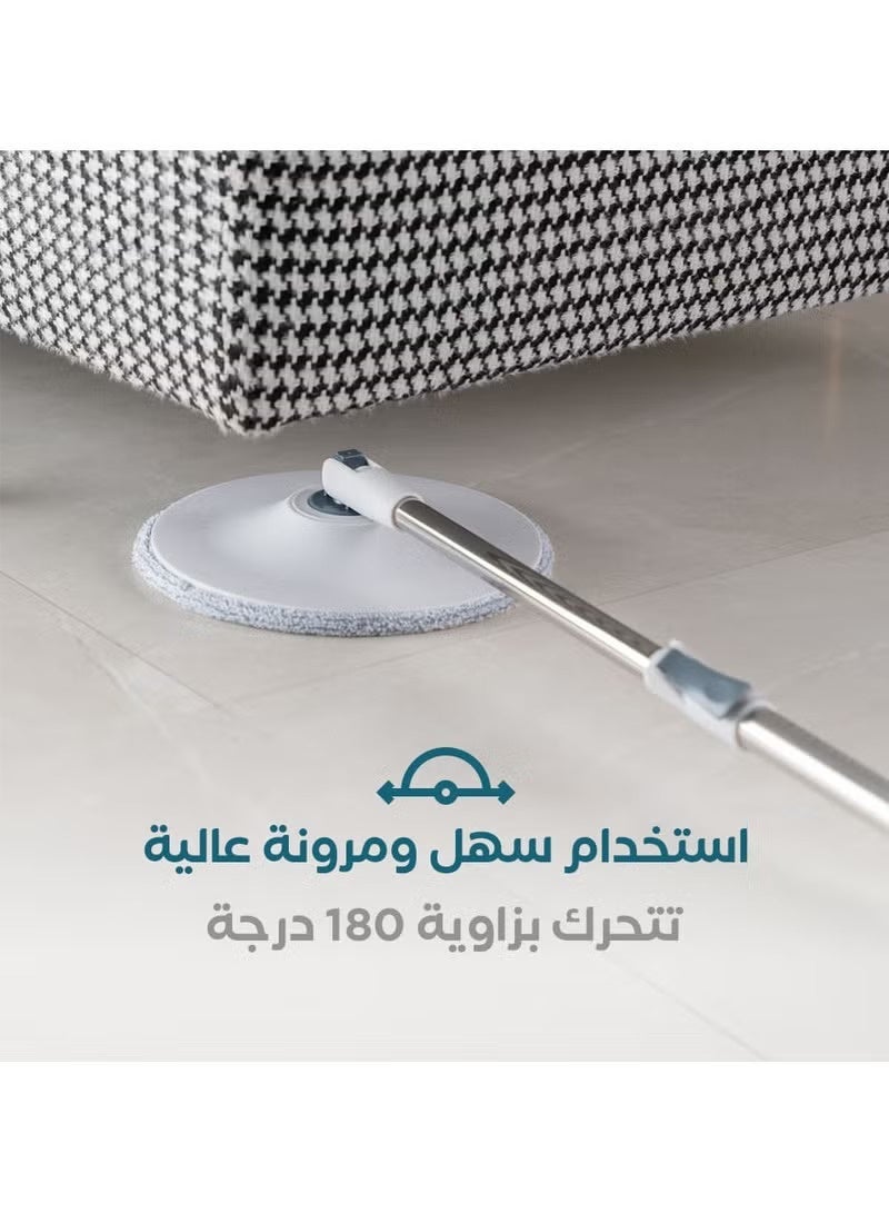 ريبال وسادة استبدال ممسحة الأرضيات السحرية - عبوة إعادة تعبئة ممسحة من الألياف الدقيقة قابلة للغسل للتنظيف العميق - رأس ممسحة ماصة قابلة لإعادة الاستخدام متوافقة مع نظام ممسحة الأرضيات السحرية من ريبال - Image 3