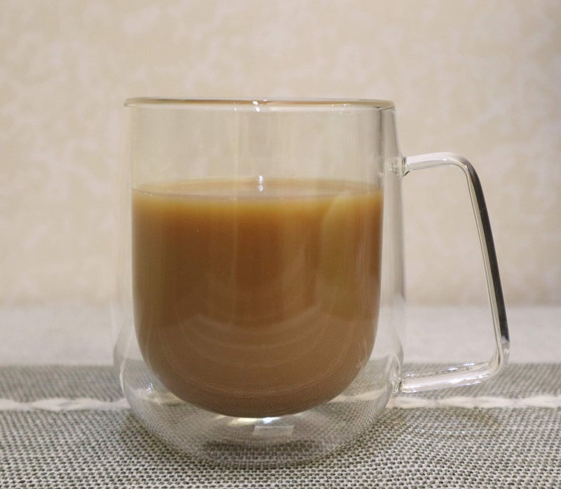 Baskety Glass Coffee Mugs, 8.5 oz (250 ML) Double Walled Insulated Cup Heat-Resistant for Tea Coffee Latte Cappuccino Espresso Iced Tea Dishwasher & Microwave Safe (Pack of 1) - Image 5