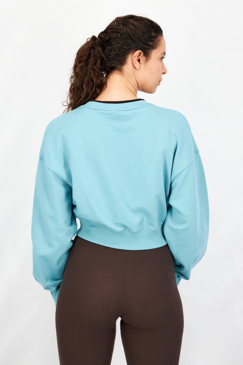 PUMA ملابس رياضية نسائية بليزر طويل الأكمام، أزرق - Image 3