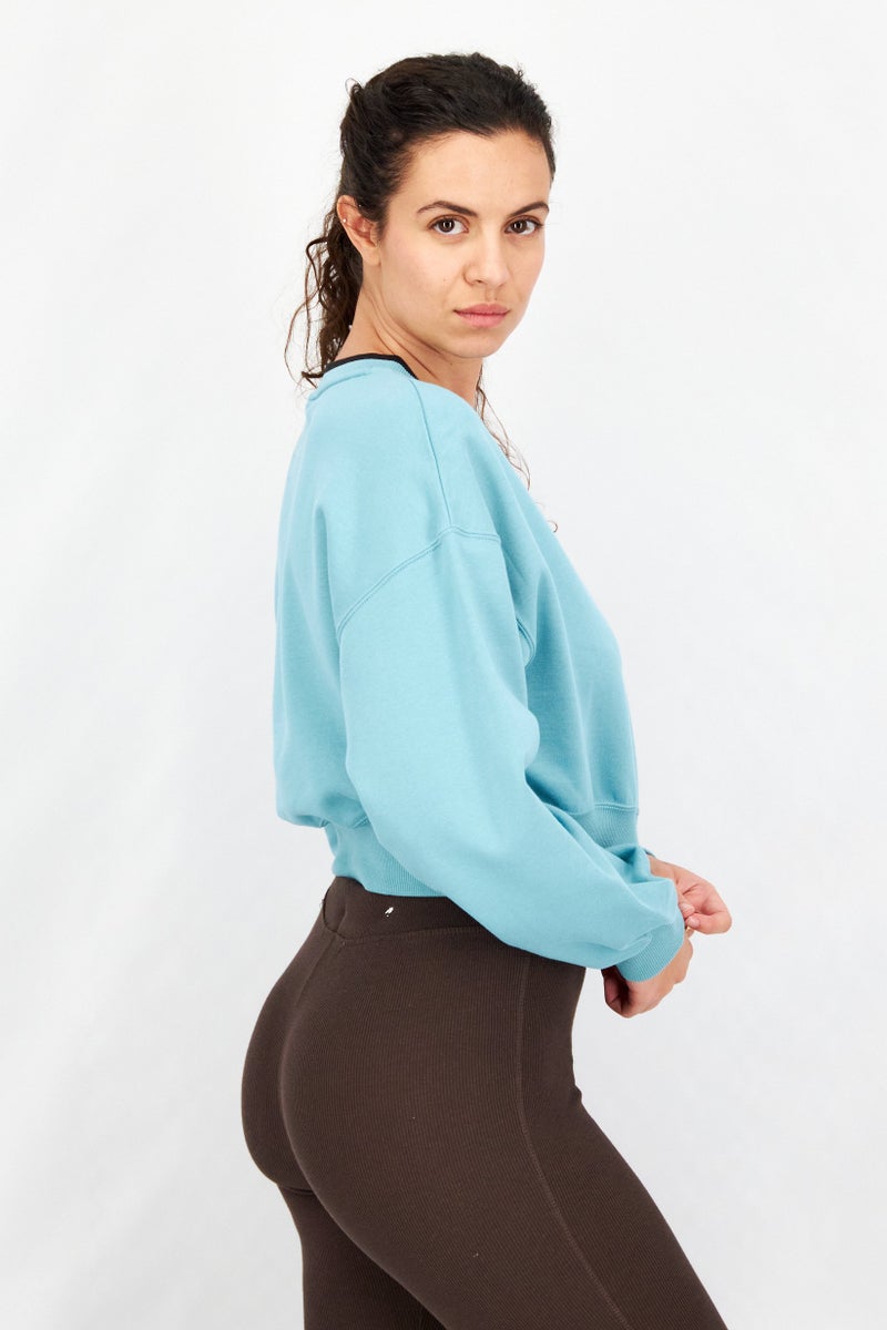 PUMA ملابس رياضية نسائية بليزر طويل الأكمام، أزرق - Image 4