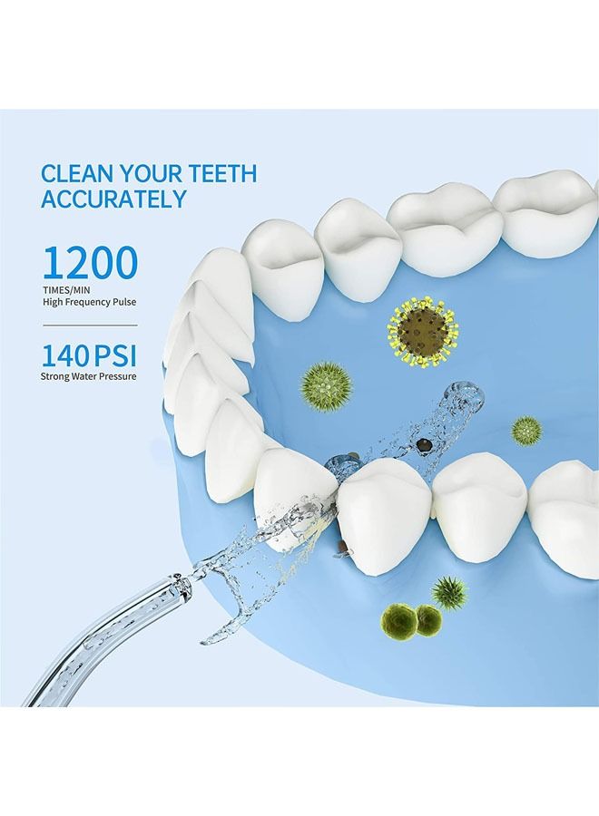 Arabest Water Flosser [Mini Cordless Portable] Oral Irrigator Water Teeth Cleaner Pick, Telescopic Water Tank, 3 Modes & IPX7 Waterproof, Home & Travel Water Flossers (white) - Image 3