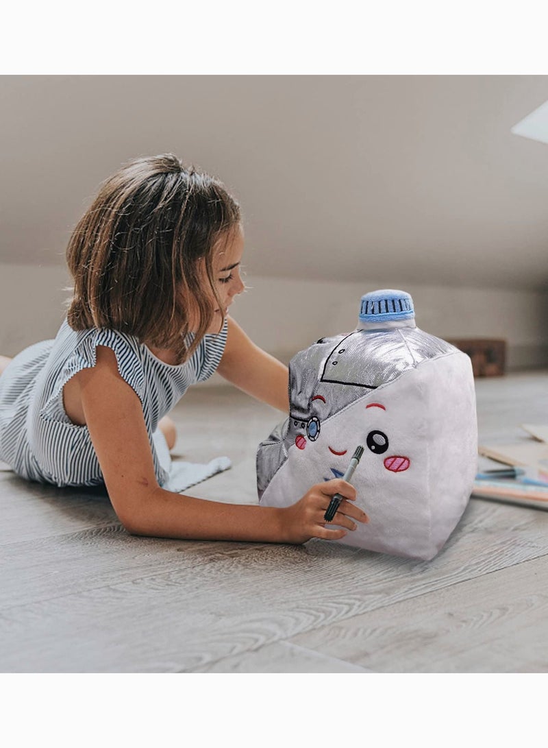 SYOSI Milk Cup Cyborg Plush Toy, SYOSI Cute Lanky Plush Toy, Eye with LED Lightt, Half Robot, Great Gift for Kids, Cartoon Fans (9.4 Inches) - Image 2