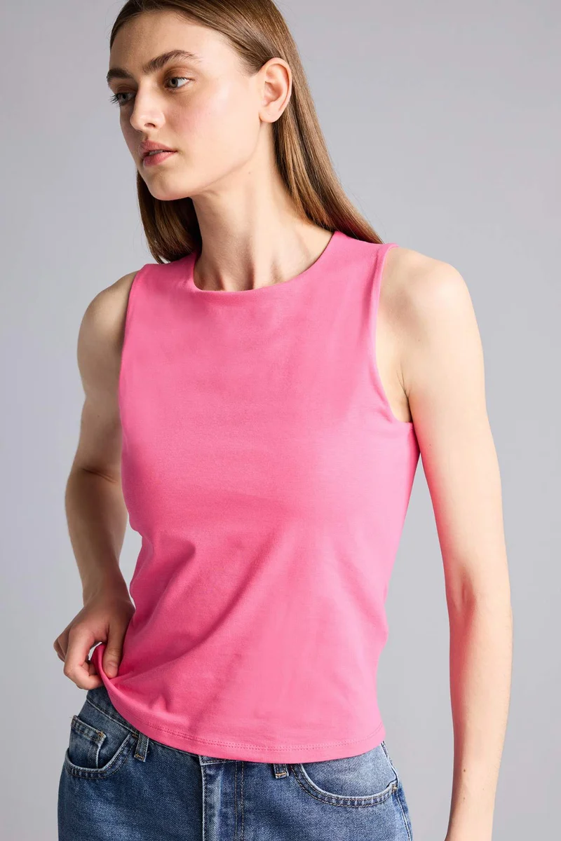 Defacto Regular Fit Basic Crew Neck Tank Top