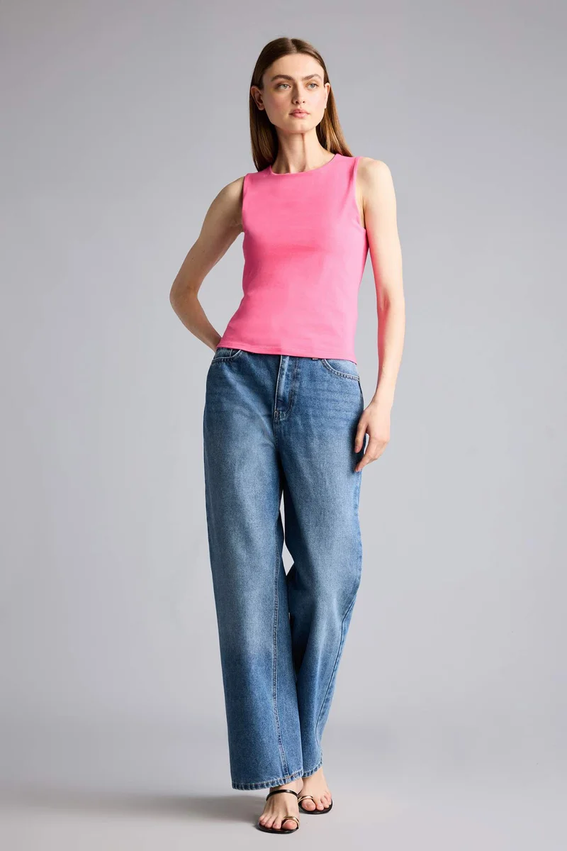 Defacto Regular Fit Basic Crew Neck Tank Top