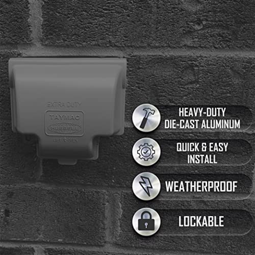TayMac MX3300 RaynGuard Extra Duty Metal Weatherproof in-Use Cover, 1-Gang, Gray - Image 4