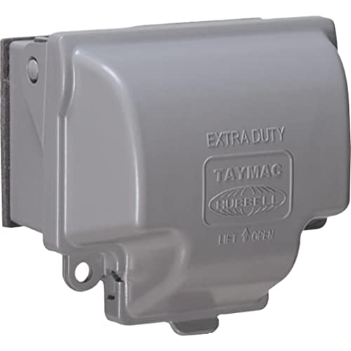 TayMac MX3300 RaynGuard Extra Duty Metal Weatherproof in-Use Cover, 1-Gang, Gray - Image 1