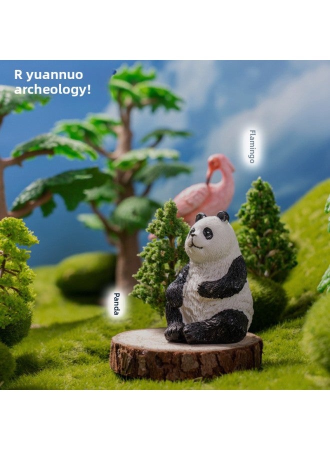 Pinuo Excavation Archaeology Top Ten Endangered Animals Series Blind Box Toy Excavation Panda Yangzi Crocodile Children Treasure Hunting-Color:Endangered Animal Series Random 1 (on-site Version Without Packaging And Tools) - Image 5