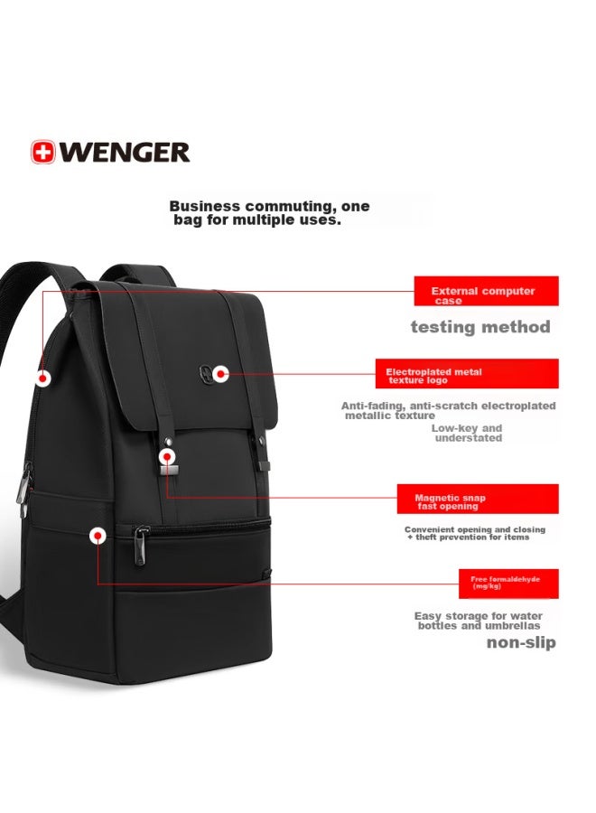 Wenger Swiss Army Knife 15.6-inch Laptop Bag, Business Commute Backpack For Men And Women, Travel Bag 612651b - Image 1