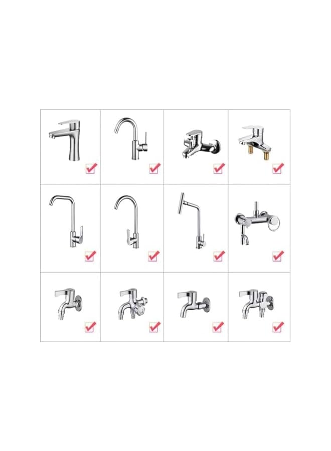 The Bros شطاف السفر المحمول من بروز، شطاف محمول، رشاش مرحاض، مجموعة شطاف مع خرطوم ومحولات للصنابير، سهل التركيب حتى 2.5 متر قابل للتمديد - Image 3