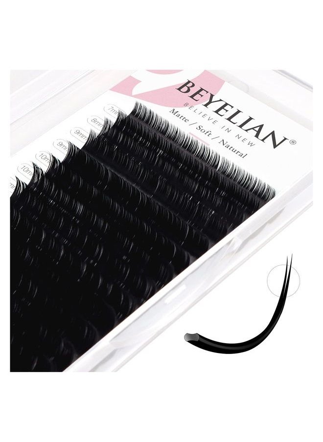BEYELIAN Eyelash Extensions, Individual Lashes, 0.20mm C Curl 7-15mm Super Matte Classic Lash Extensions, Ellipse Flat Eyelash Extension, Mixed Tray for Professional Salon Use 