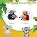 Youdaju 72 Pcs Koala Clip Buddy Koala Clip Stuffed Animal Pencil Toppers Fuzzy Bear Hugger Clip Brown Grey Plush Animal Plush Pencil Clips Accessories - Image 4