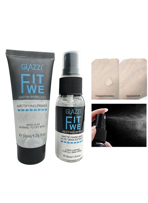 2 Piece Makeup Stting Spray Mattifying Primer Set