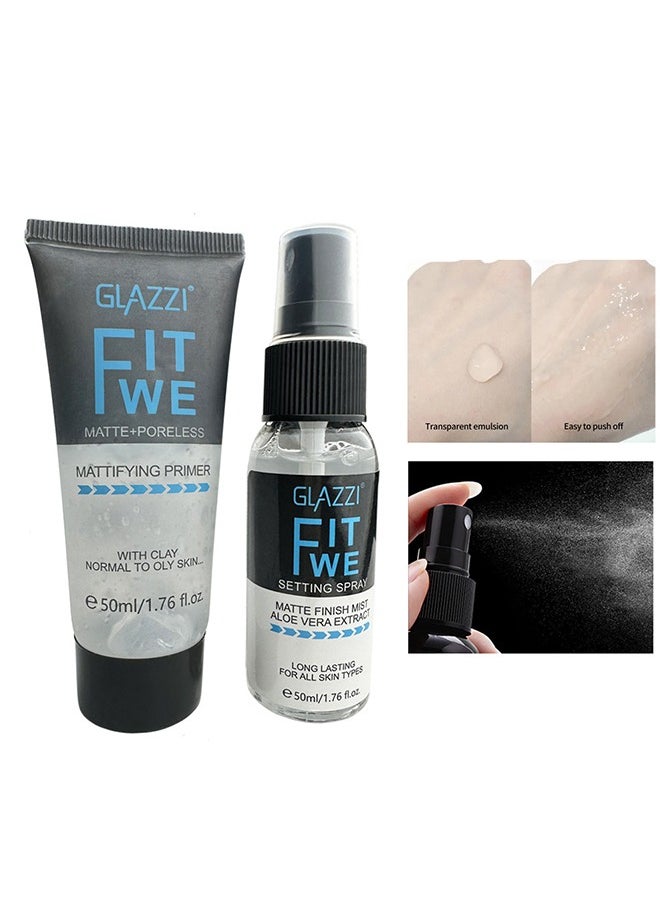 2 Piece Makeup Stting Spray Mattifying Primer Set