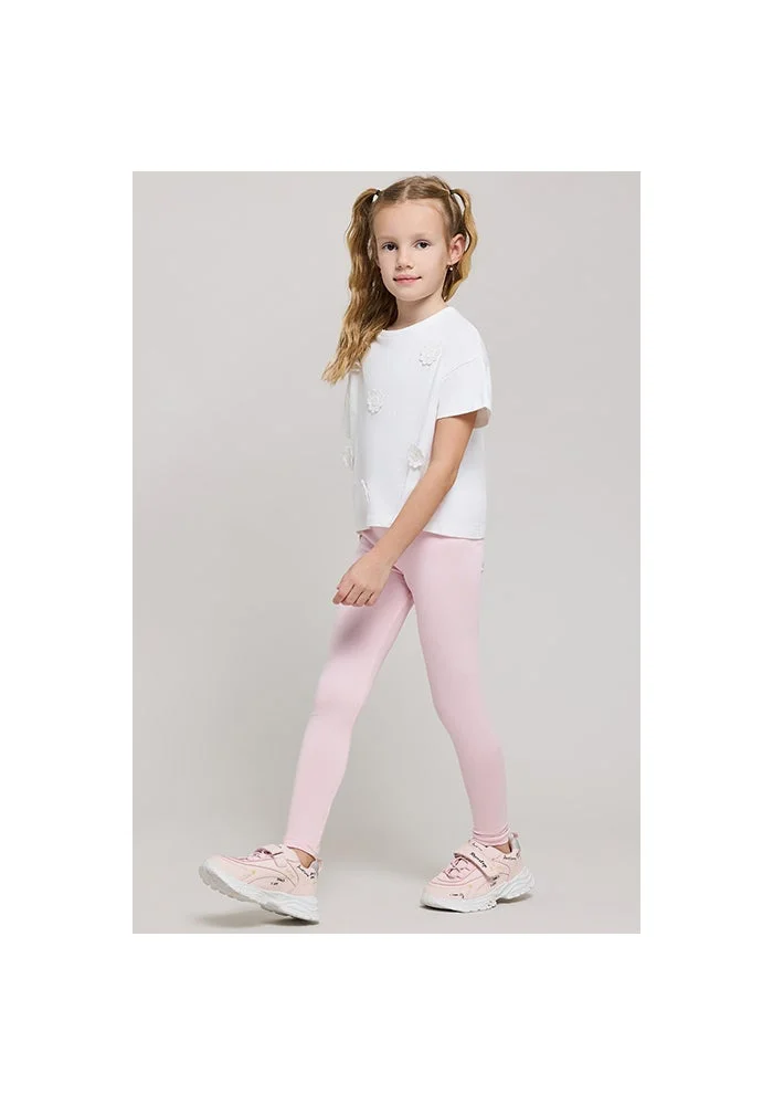 أر أند بي Solid Leggings with Elastic Waist