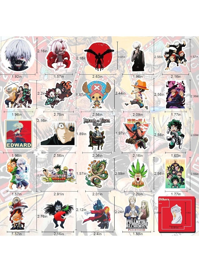 Arme Large Anime Stickers Mixed Pack, 600Pcs Mixed With Classic Anime Theme Sticker Pack, Vinyl Waterproof Stickers and Decals for Bottles, Laptops, Skateboards and Notebooks - Image 2