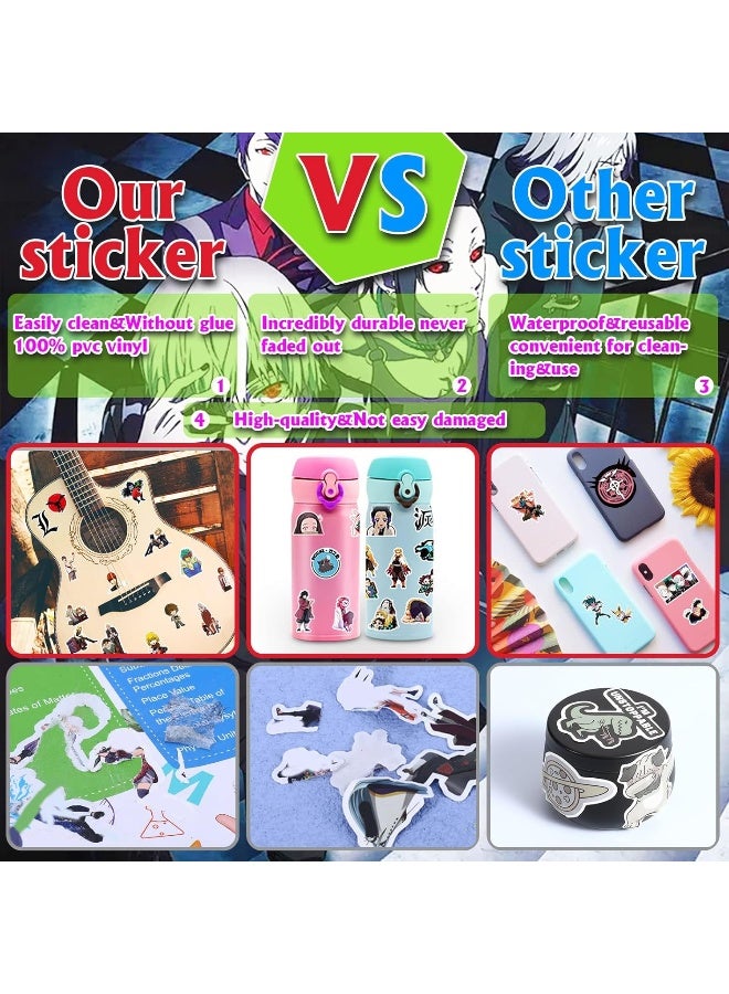 Arme Large Anime Stickers Mixed Pack, 600Pcs Mixed With Classic Anime Theme Sticker Pack, Vinyl Waterproof Stickers and Decals for Bottles, Laptops, Skateboards and Notebooks - Image 3