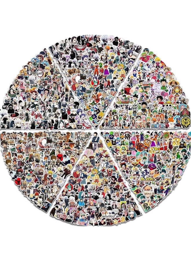 Arme Large Anime Stickers Mixed Pack, 600Pcs Mixed With Classic Anime Theme Sticker Pack, Vinyl Waterproof Stickers and Decals for Bottles, Laptops, Skateboards and Notebooks - Image 1