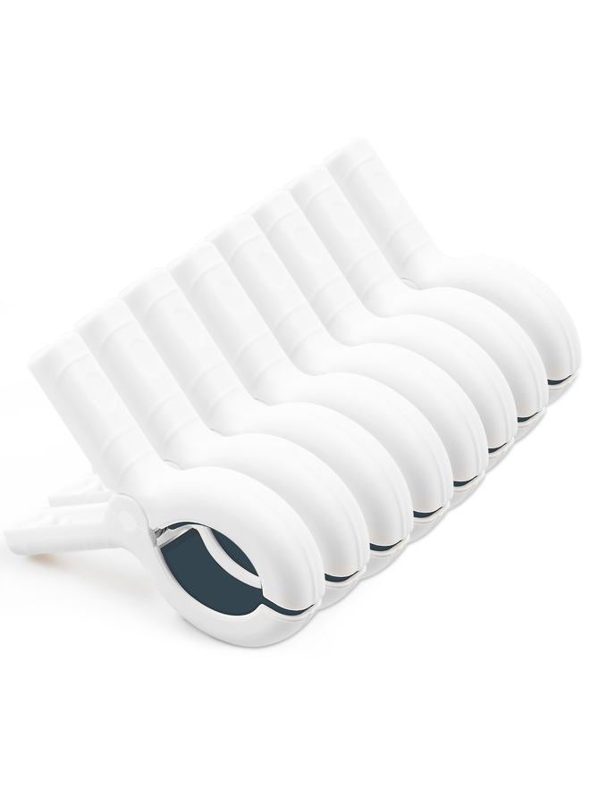 Dreecy 8 Pcs Beach Towel Clips for Beach Chairs, Towel Holder for Beach Chair Pool Chair on Cruise, Jumbo Size Heavy Duty Clothes Pins, Beach Chair Clips to Keep Your Towel from Blowing Away (White) - Image 1