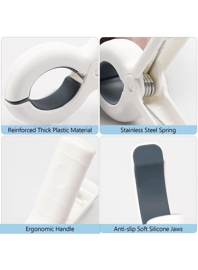 Dreecy 8 Pcs Beach Towel Clips for Beach Chairs, Towel Holder for Beach Chair Pool Chair on Cruise, Jumbo Size Heavy Duty Clothes Pins, Beach Chair Clips to Keep Your Towel from Blowing Away (White) - Image 5