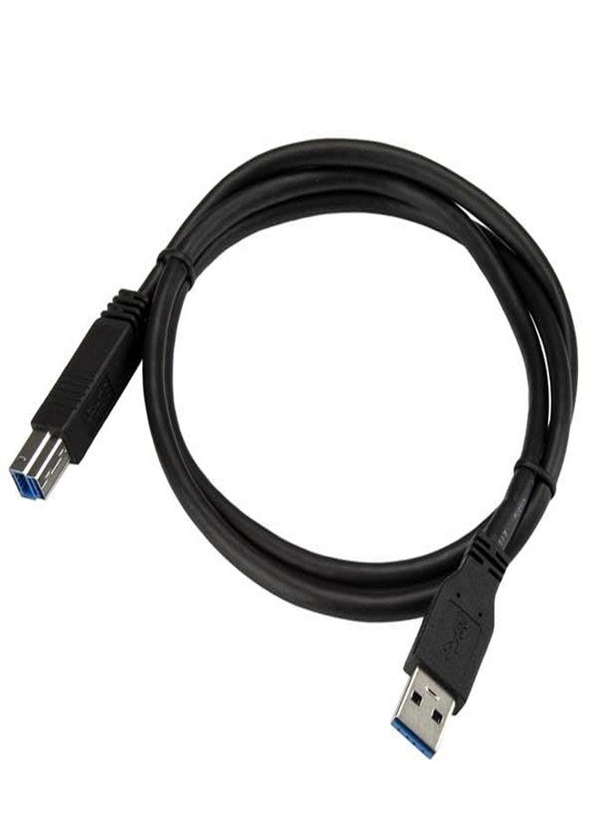 StarTech.com 1m 3 ft Certified SuperSpeed USB 3.0 A to B Cable Cord - USB 3 Cable - 1x USB 3.0 A (M), 1x USB 3.0 B (M) - 1 meter, Black (USB3CAB1M) - Image 4