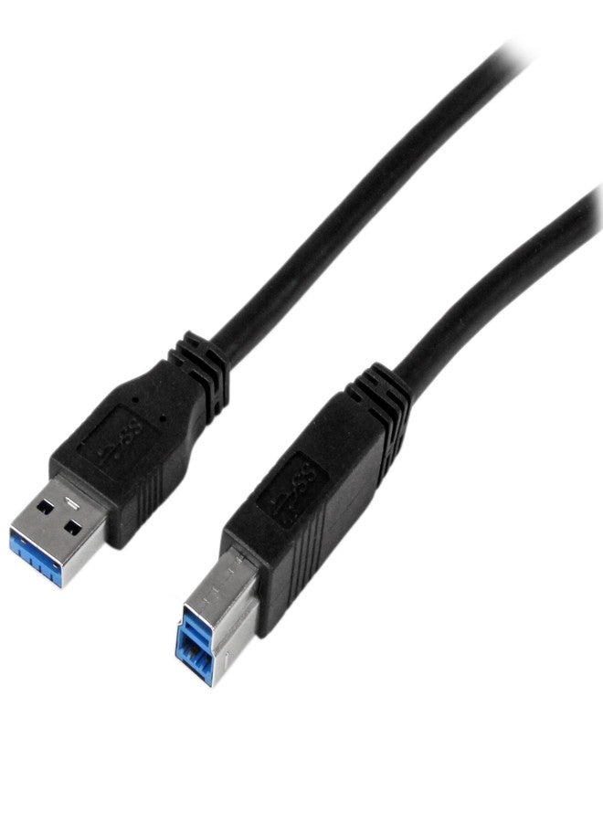 StarTech.com 1m 3 ft Certified SuperSpeed USB 3.0 A to B Cable Cord - USB 3 Cable - 1x USB 3.0 A (M), 1x USB 3.0 B (M) - 1 meter, Black (USB3CAB1M) - Image 1