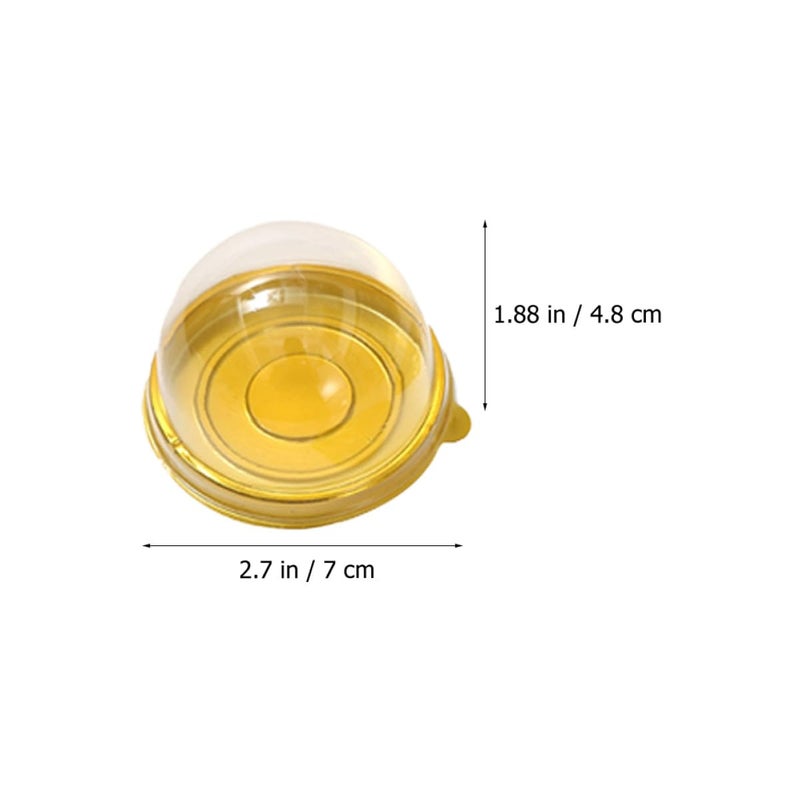 Plastic Round Mooncake Container With Lid 60 80g Dessert Storage Box 50pcs - Image 3