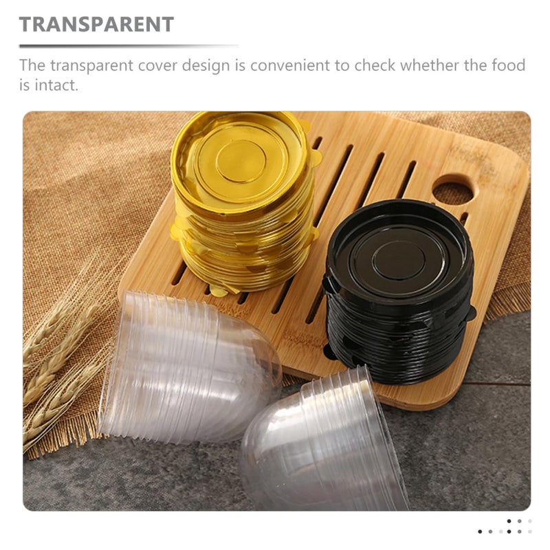 Plastic Round Mooncake Container With Lid 60 80g Dessert Storage Box 50pcs - Image 4