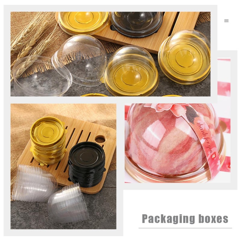 Plastic Round Mooncake Container With Lid 60 80g Dessert Storage Box 50pcs - Image 5