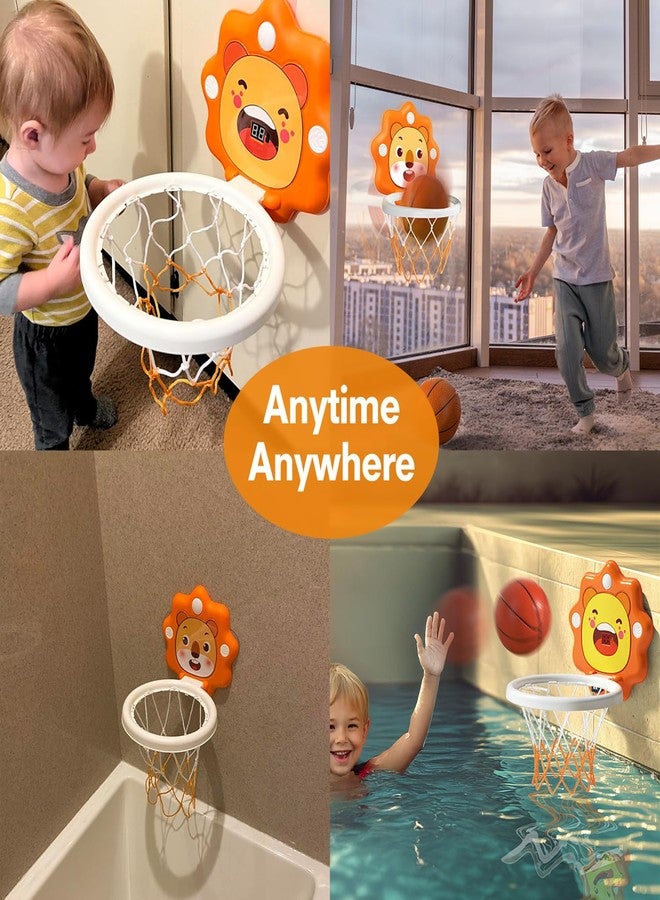 ZOENMG Toddler Kids Basketball Hoop Indoor Toys,Scoreboard Portable Design Adjustable Height,Christmas Birthday Baby Toddler Kids Boys Small Mini Basketball Hoop Gifts Toys (Orange, Small) - Image 3