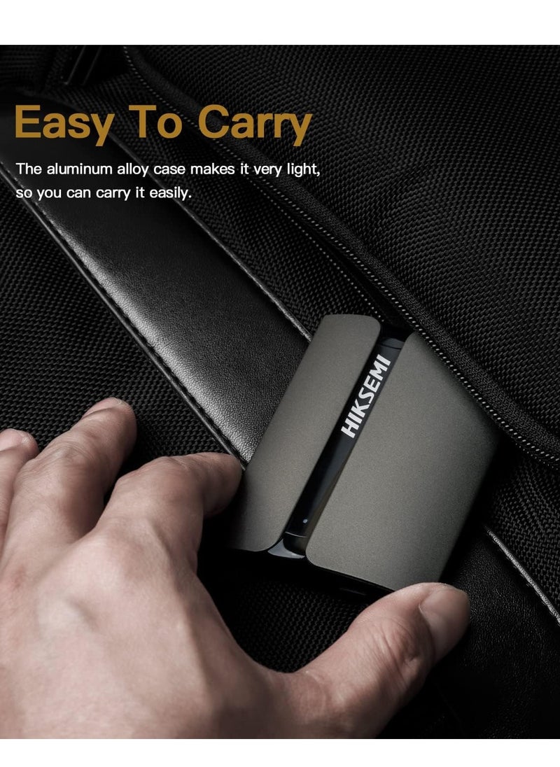 HIKSEMI T300S 1TB Portable External SSD Read Speed Up to 560MB/S, USB 3.1/Type C, External Solid State Drives