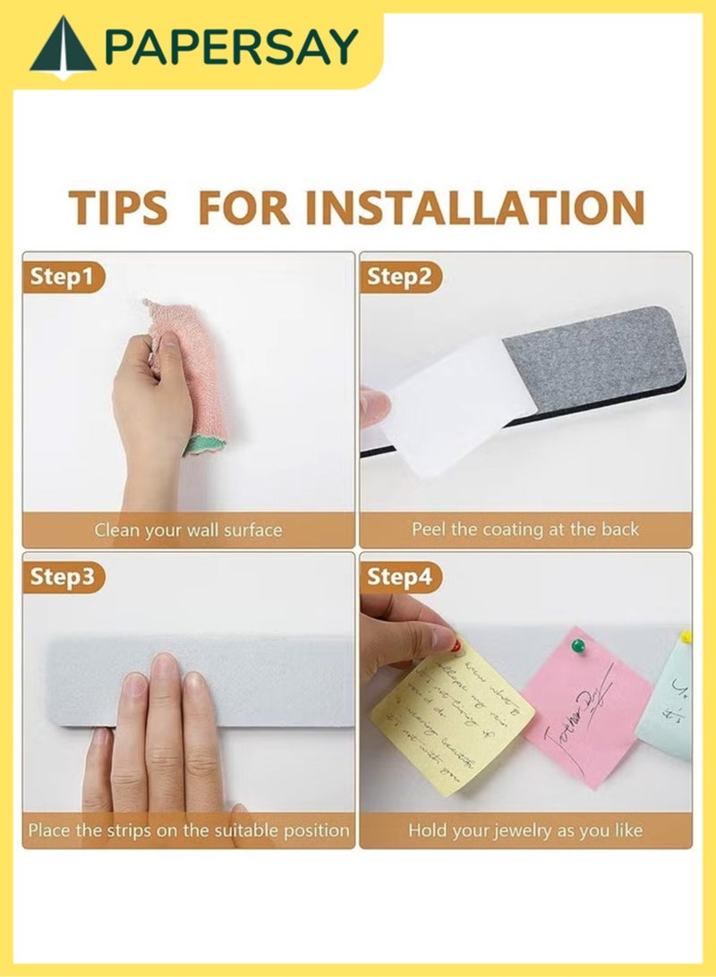  طائرة ورقية شرائط من اللباد لتزيين جدران غرف النوم والمكاتب والمنزل، لوح ملاحظات ذاتي اللصق مع 50 دبوس ضغط للصق الملاحظات والصور والجداول الزمنية، 5 قطع - Image 3