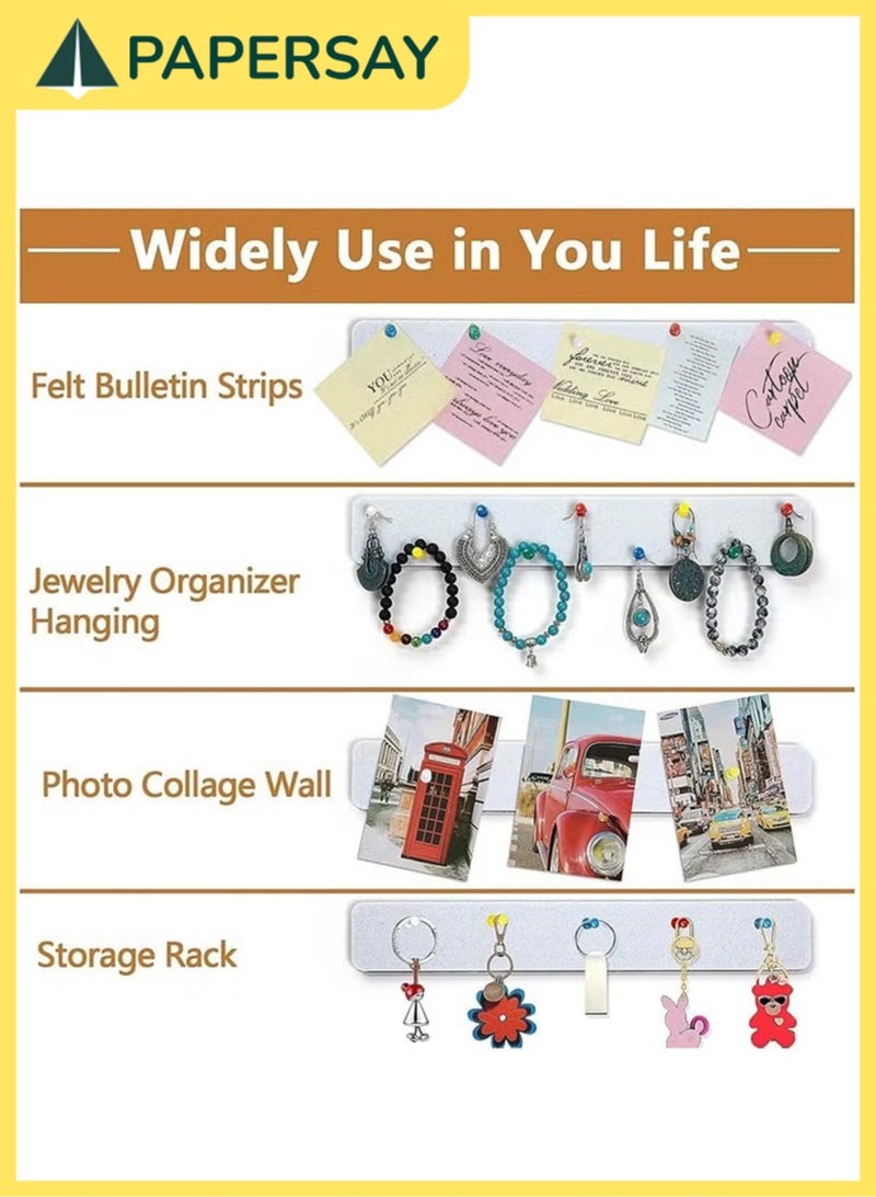  طائرة ورقية شرائط من اللباد لتزيين جدران غرف النوم والمكاتب والمنزل، لوح ملاحظات ذاتي اللصق مع 50 دبوس ضغط للصق الملاحظات والصور والجداول الزمنية، 5 قطع - Image 4