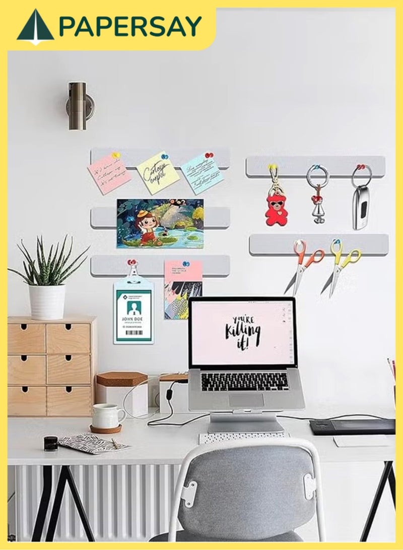  طائرة ورقية شرائط من اللباد لتزيين جدران غرف النوم والمكاتب والمنزل، لوح ملاحظات ذاتي اللصق مع 50 دبوس ضغط للصق الملاحظات والصور والجداول الزمنية، 5 قطع - Image 5