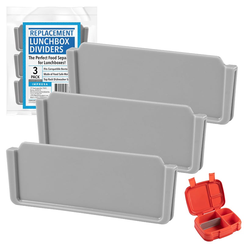 IMPRESA Pack of 3 Lunch Box Divider Inserts Compatible with Bentgo Fresh & Pop Models Tray Dividers - Meal Prep Organizers & Portion Control - Food Grade Plastic, Microwave Oven & Dishwasher Safe - Image 1