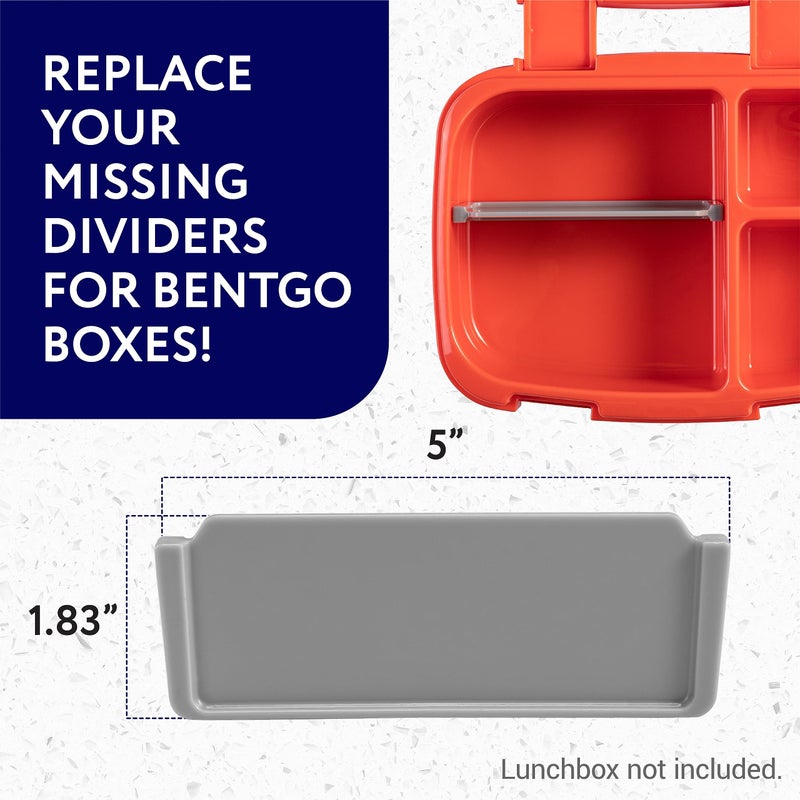 IMPRESA Pack of 3 Lunch Box Divider Inserts Compatible with Bentgo Fresh & Pop Models Tray Dividers - Meal Prep Organizers & Portion Control - Food Grade Plastic, Microwave Oven & Dishwasher Safe - Image 2