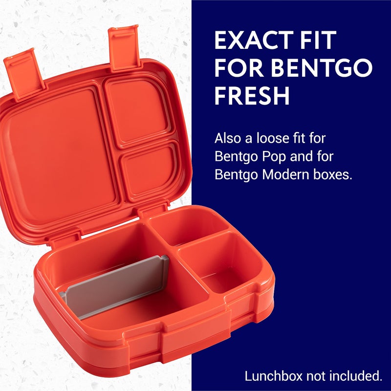 IMPRESA Pack of 3 Lunch Box Divider Inserts Compatible with Bentgo Fresh & Pop Models Tray Dividers - Meal Prep Organizers & Portion Control - Food Grade Plastic, Microwave Oven & Dishwasher Safe - Image 3