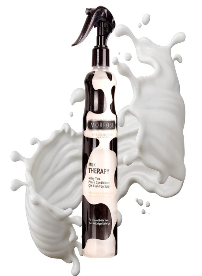 Morfose Professional Two Phase Leave-in Conditioner for Dry, Damaged, or Brittle Strands, Repairs and Protects, Damage, and Split Ends, 13.52 Fl Oz (Milk Therapy) - Image 1