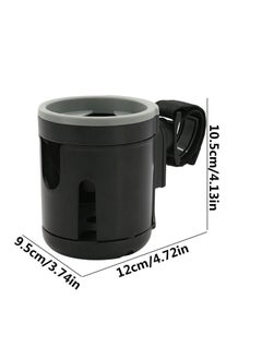 SYOSI Cup Holder for Walker,360 Degrees Rotation Stroller Organizer Cup Holder, 2 in 1 Cup Holder - Universal Bike Water Bottle Holders for Bicycle, Stroller, Scooter, Walker, Wheelchair  - Image 2